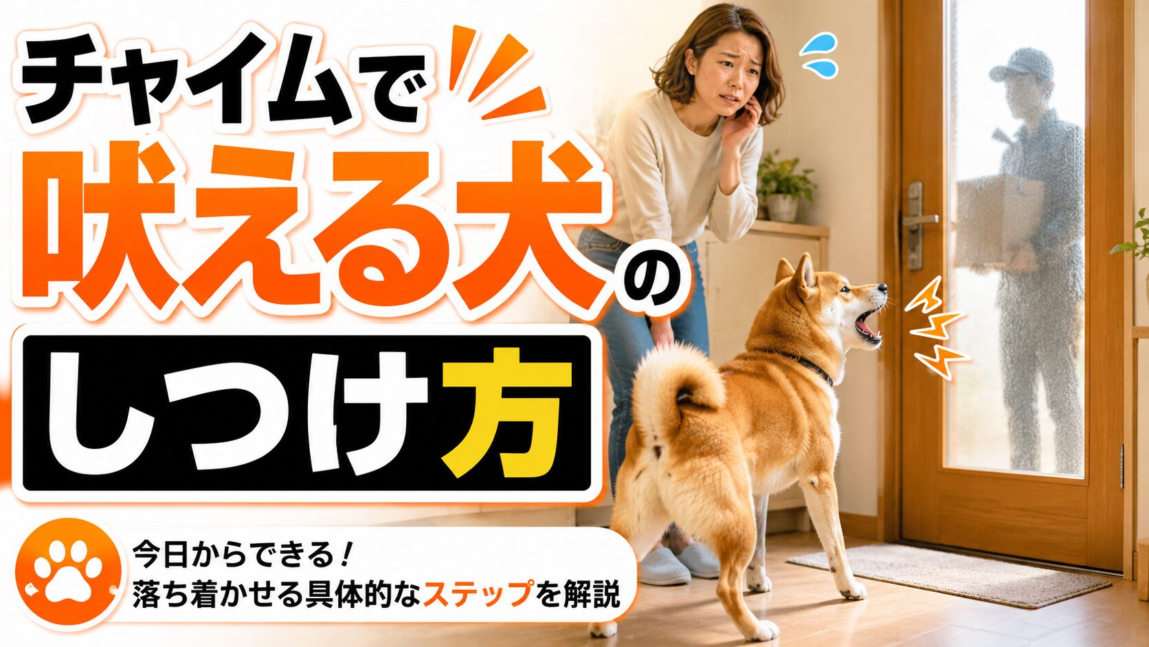 チャイムが鳴るたびに玄関に向かって吠える犬