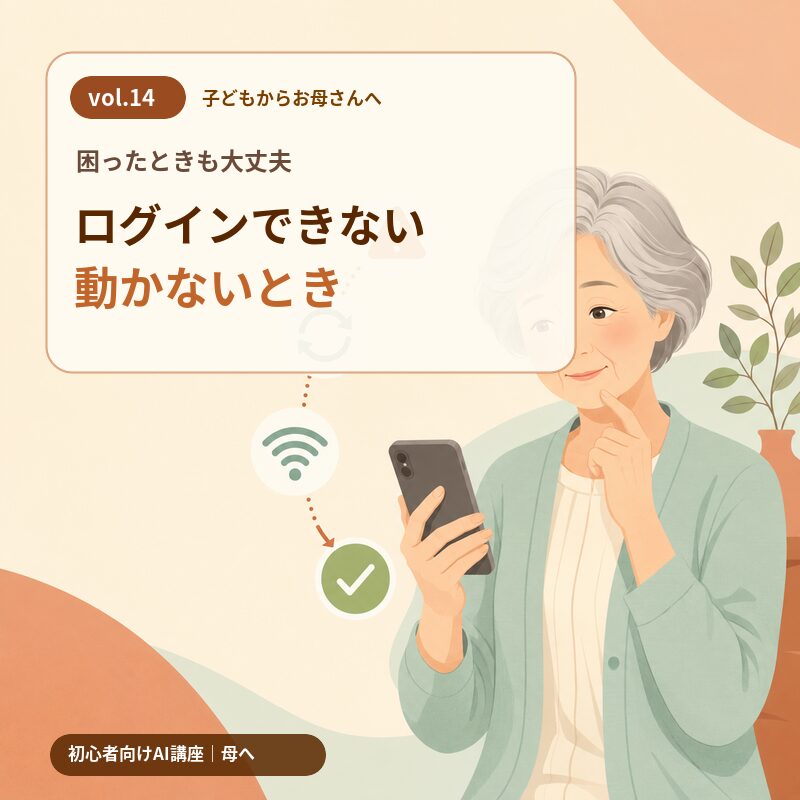 ChatGPTにログインできない・動かないときの対処法を解説する母へvol.14