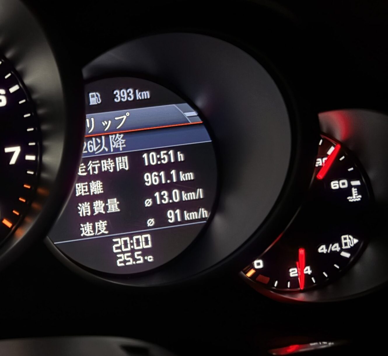 走行開始から約11時間、もうすぐ1000km
